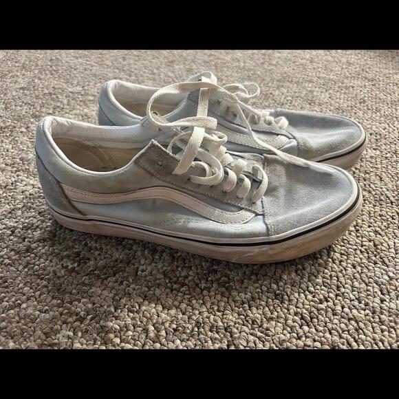 Vans baby blue sneakers men’s 8 womens 9.5